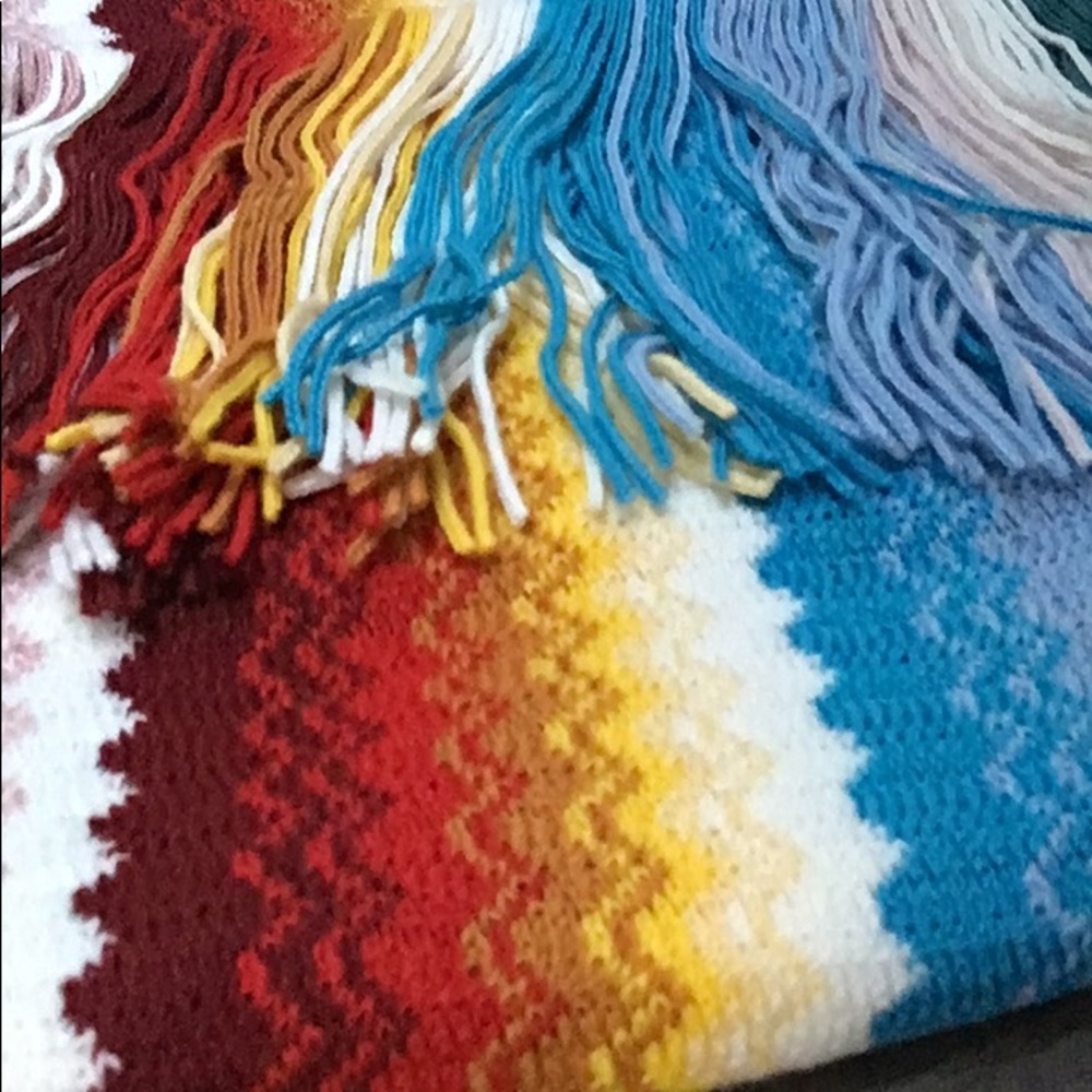 NWT Iconic Missoni Chevron Wool Blend Scarf - Picture 4 of 5